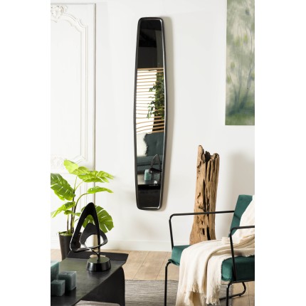 Miroir JOHAN 32x177cm aluminium noir