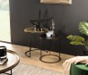 Set de 2 tables d'appoint gigognes rondes JOHAN