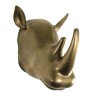 JOHAN - Golden Aluminum Rhinoceros Sculpture | Unique Wall Decoration