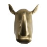 JOHAN - Golden Aluminum Rhinoceros Sculpture | Unique Wall Decoration
