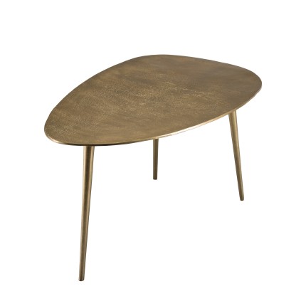 JOHAN - Gold Aluminium Water Drop Coffee Table