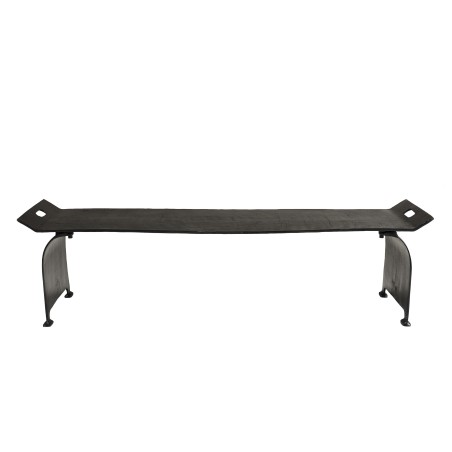 JOHAN Rectangular Black Aluminum Coffee Table 134x40cm