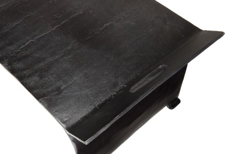 JOHAN Rectangular Black Aluminum Coffee Table 134x40cm