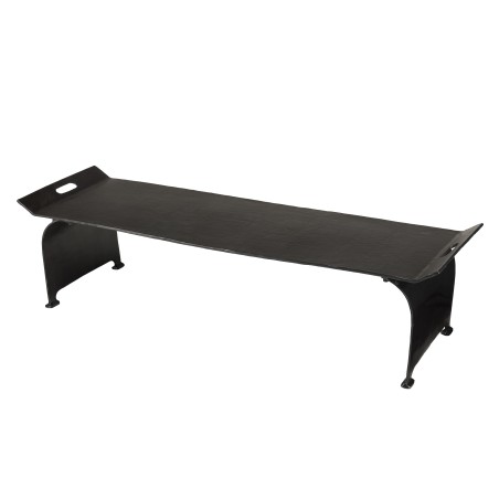 JOHAN Rectangular Black Aluminum Coffee Table 134x40cm