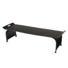 JOHAN Rectangular Black Aluminum Coffee Table 134x40cm