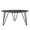 JOHAN Round Coffee Table 75x75cm Black Aluminum