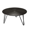 JOHAN Round Coffee Table 75x75cm Black Aluminum