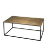 Table basse rectangulaire JOHAN 98x57cm doré et noir