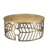 Table basse ronde JOHAN en aluminium doré