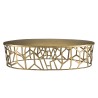 Table basse ovale JOHAN 150x60cm aluminium doré
