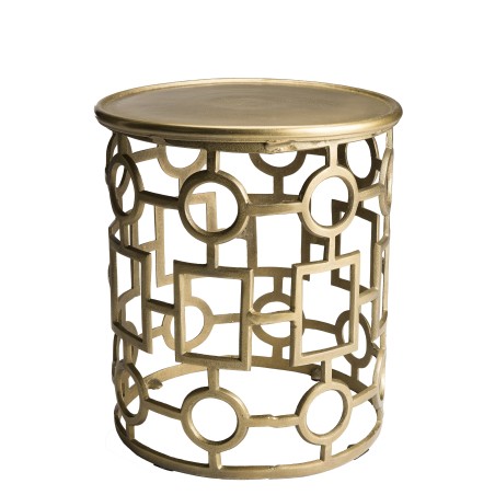 Table d'appoint JOHAN en aluminium doré