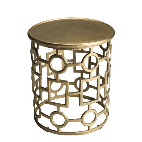 Table d'appoint JOHAN en aluminium doré