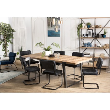 Table à manger CARLA 220x100cm bois et métal