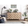 CARLA Sideboard 4 Doors Fir Wood and Metal Legs