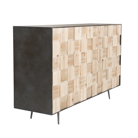 CARLA Sideboard 4 Doors Fir Wood and Metal Legs