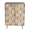 CARLA Sideboard 2 Doors Fir Wood and Metal Legs - Elegant Storage Solution