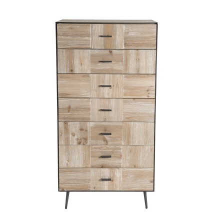 Chiffonnier CARLA - Bois Sapin et Pieds Métal