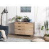 CARLA Buffet 3 Drawers 1 Door Teak Wood Metal