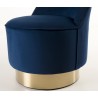 AGATHE Velvet Blue Navy Armchair - Refined Design for Comfort