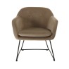 Fauteuil AGATHE en velours beige