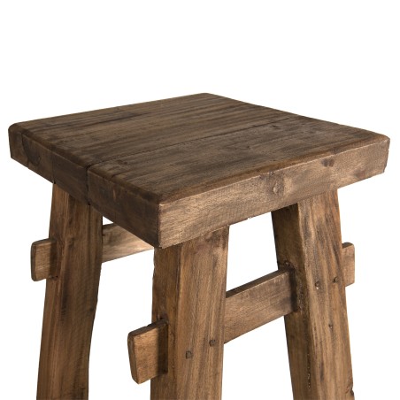 Set de bar bois NORA - Table 90x40cm et 2 tabourets Mahogany Belina