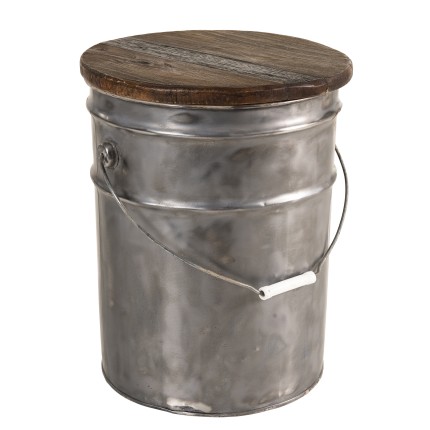 NORA - Round Stool 33x33cm - Vintage Brocante Style