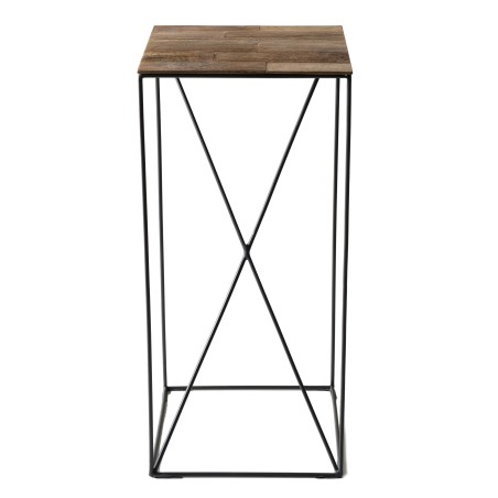 Table d'appoint carrée bois teck recyclé 35x35cm MAXENCE