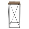 Table d'appoint carrée bois teck recyclé 35x35cm MAXENCE