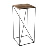 Table d'appoint carrée bois teck recyclé 35x35cm MAXENCE