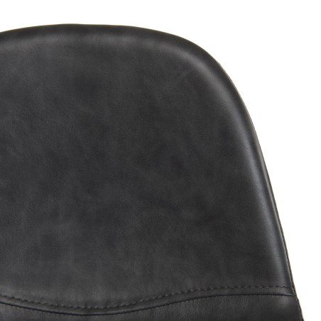 TOM - Set of 2 Black John Bar Stools, Seat Height 80 cm