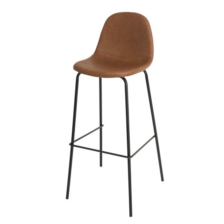 Lot de 2 tabourets de bar John marron 80cm