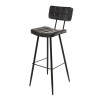 Lot 2 tabourets bar James noir 80cm