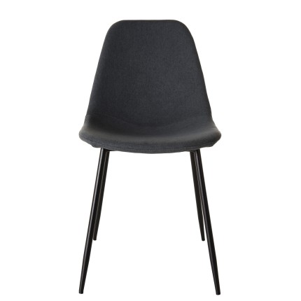 Lot 2 chaises TOM tissu anthracite