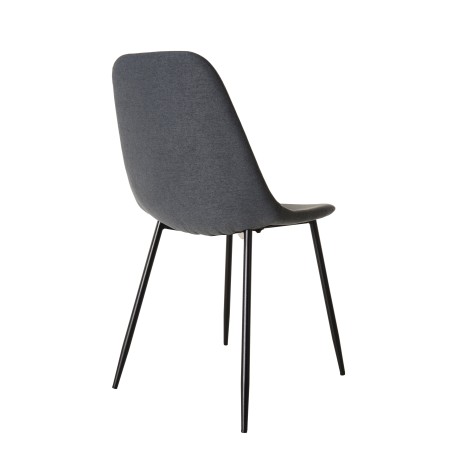 Lot 2 chaises TOM tissu anthracite