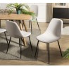 TOM - Set of 2 Ecru White Fabric Chairs