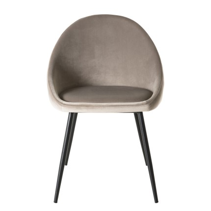 Lot 2 chaises velours chamois beige TOM