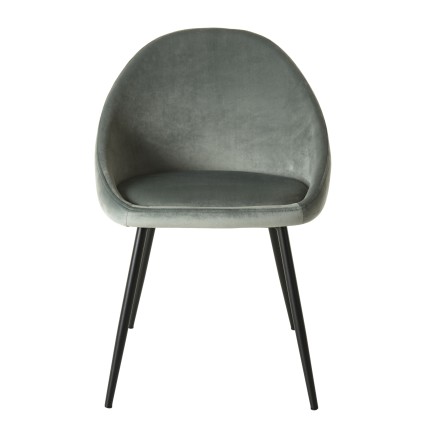 Lot 2 chaises velours vert jade