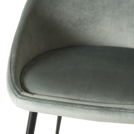 Lot 2 chaises velours vert jade