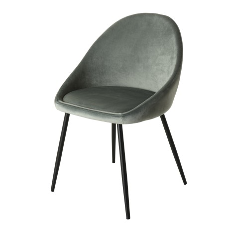 Lot 2 chaises velours vert jade