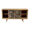 INDRA Natural Mango Wood Buffet 160x45cm with 2 Sliding Doors