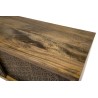 INDRA Natural Mango Wood Buffet 160x45cm - 2 Sliding Doors - Black Phuket Motifs