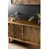 Buffet bois Manguier INDRA 160x45cm 2 portes coulissantes