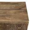 INDRA Mango Wood Sideboard 177x45cm - Black Goa Motifs