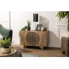 INDRA Mango Wood Sideboard 83x45cm 2 Doors 2 Shelves - Colombo