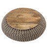 INDRA - Round Side Table 80x80cm Mango Wood Top