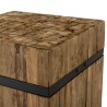 Table d'appoint carrée SAM en bois de teck recyclé