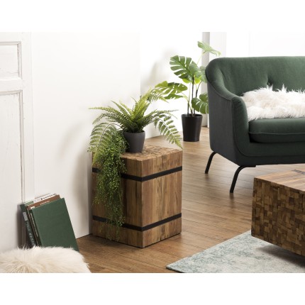 SAM Square Side Table 'S' 34x34cm Recycled Teak Wood