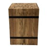 Table d'appoint carrée SAM en bois teck recyclé