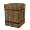 SAM Square Side Table 'S' 34x34cm Recycled Teak Wood