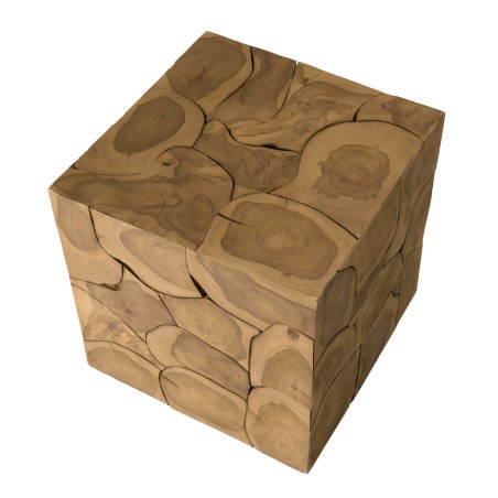 SAM Cube 40x40cm Natural Teak Wood Side Table